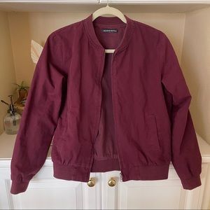 Brandy Melville Burgundy Bomber